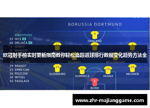 欧冠射手榜实时更新指南教你轻松追踪进球排行数据变化趋势方法全 欧冠射手榜实时更新指南教你轻松追踪进球排行数据变化趋势方法全